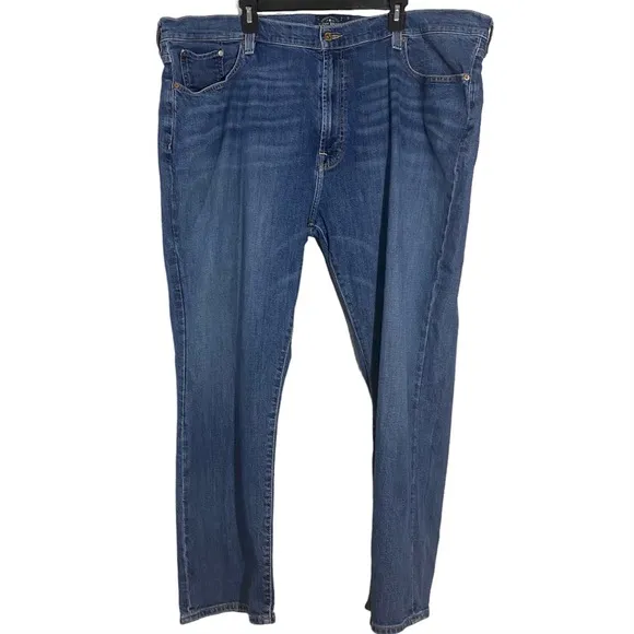 Lucky Brand Men’s 181 Relaxed Straight Blue Jeans W 48 L 30