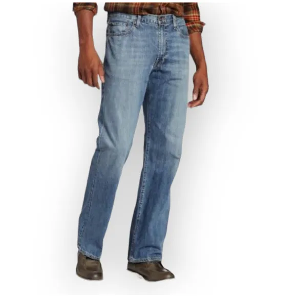 Lucky Brand Big&Tall Blue 181 Relaxed Straight Leg Medium Wash Distressed Jeans