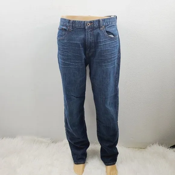 Lucky Brand Mens Blue 5-Pocket Designs 221 Original Fit Straight Jeans Sz 36X32