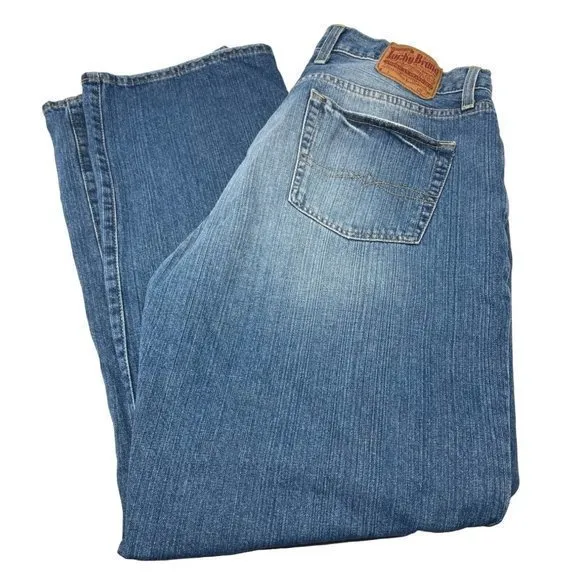 Men's Lucky Brand Classic Blue Dungarees‎ Jeans Size 36x32