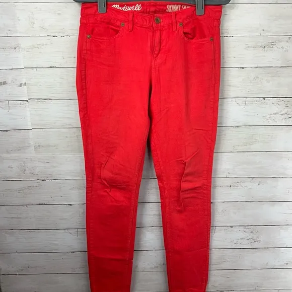 Madewell Men’s Red Skinny Skinny Jeans