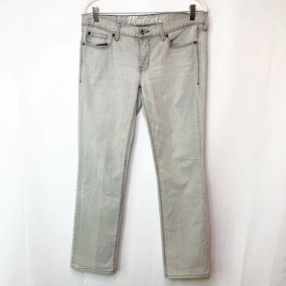 Madewell Jeans Mens Gray Rail Straight Jeans Size 29 x 34