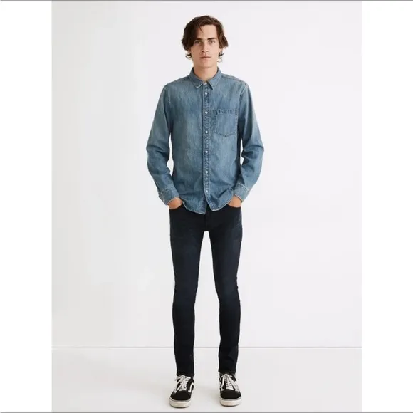 MADEWELL men's skinny jeans five pockets Paxson dark wash zipper fly size 28x30