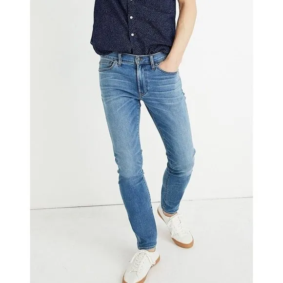 Madewell Mens Size 29x32 Skinny Jeans Blue Beacham Light Wash Denim