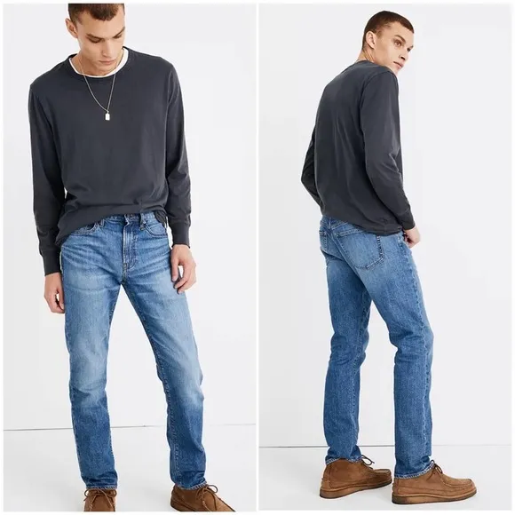 Madewell Straight Everyday Flex Jeans in Leesburg Wash: Eco Edition