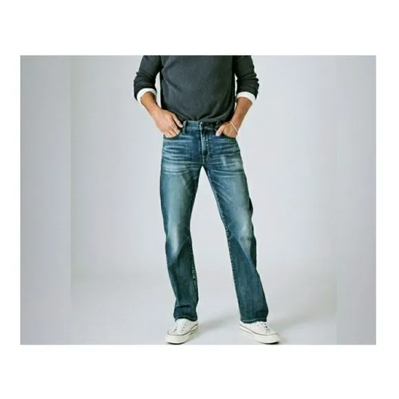 Madewell Men's Rail Straight Silt Wash Whiskering and Fading Jeans Size 27X34
          
      NWT
