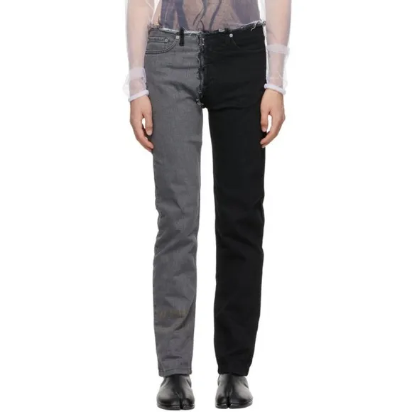 New Maison Margiela Raw Detail Two Tone Jeans Size 32
          
      NWT