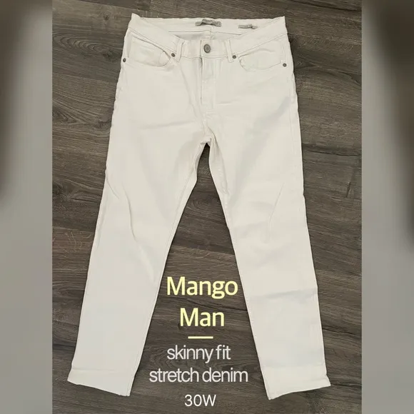 MANGO MAN stretch mens denim skinny jeans | 30W