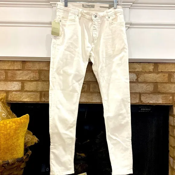 NWT Mango Man Mng Skinny Colour Billy Jeans Cream 30
          
      NWT