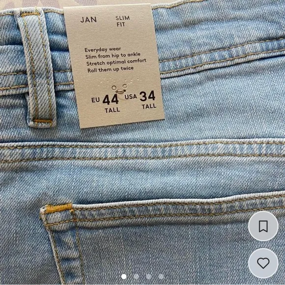 New with tags: Jan slim-fit jeans (extra length)
          
      NWT