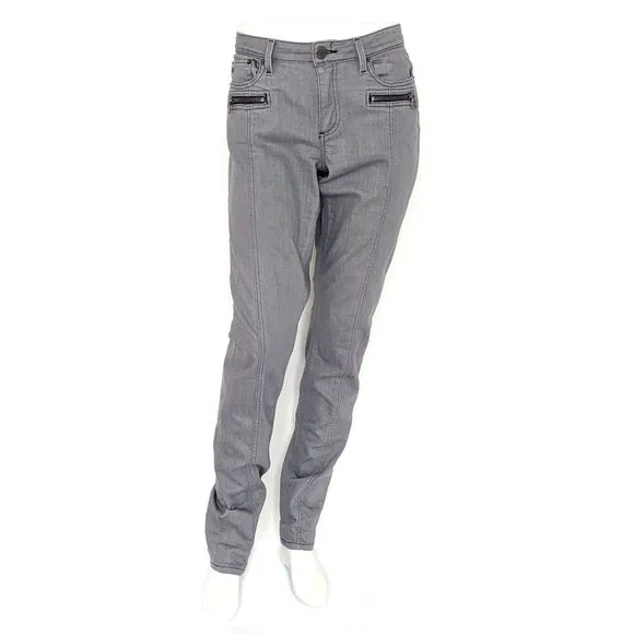 Marc by Marc Jacobs Light Grey Straight Leg Zipper Detail Jeans 30x34