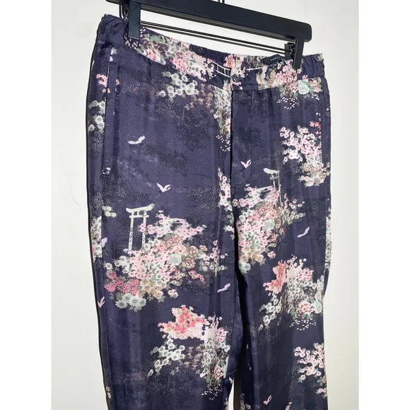 SS16 Runway 100% Silk floral pants