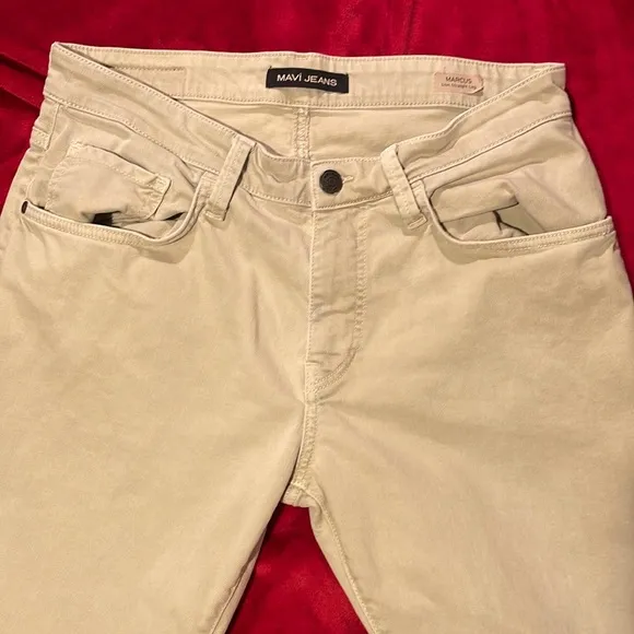 Men's Mavi Marcus Slim Straight Fit Tan/Cream Jeans - 32x32