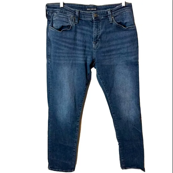 Mavi Marcus Slim Straight Leg Blue Jeans Size 34 X 32 Mens Denim