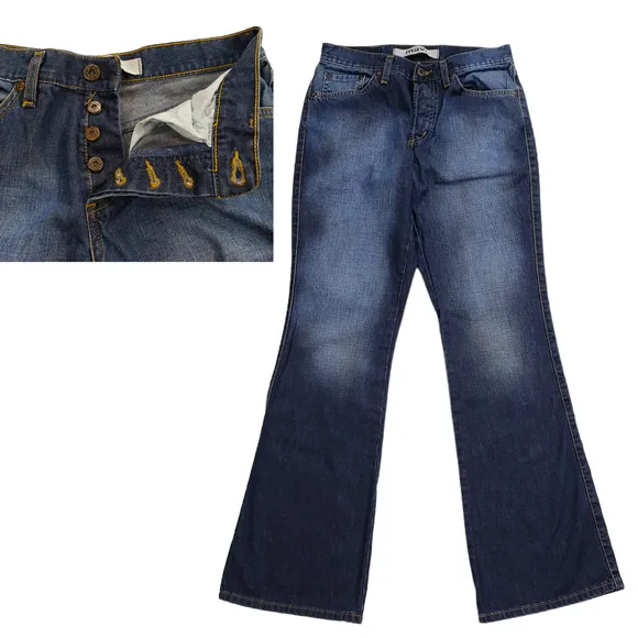 Mavi Button Fly Bootcut Jean 28 x 30 Men Blue Faded Model 136 Rugged Heavyweight