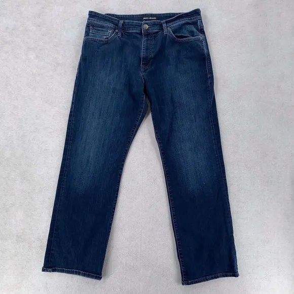 Mavi Matt Mens Size 36x32 Blue Relaxed Fit Straight Leg Dark Wash Stretch Jeans