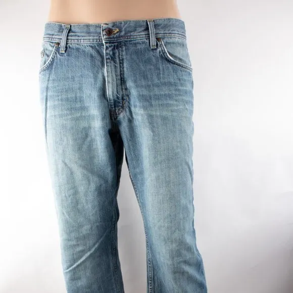Mavi Matt Bootcut Low Rise 36 (34 X 28) Men's Denim Jeans Medium Wash Zip Fly