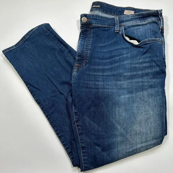 Mavi Mens Zach Straight Leg Denim Jeans Stretch Medium Wash Size 42x30