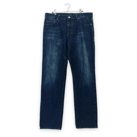Mavi Relaxed Straight Leg Jean Matt Men's 35/34 Dark Wash