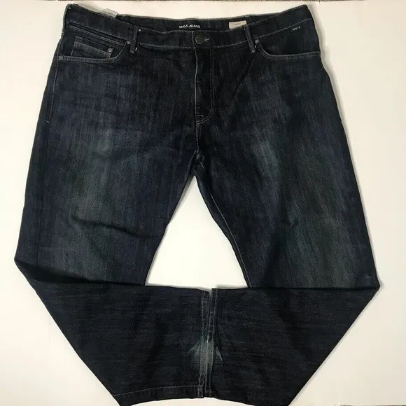 Mavi Jeans Matt Relaxed Straight Leg Mens Dark Wash Jeans Size 44x30