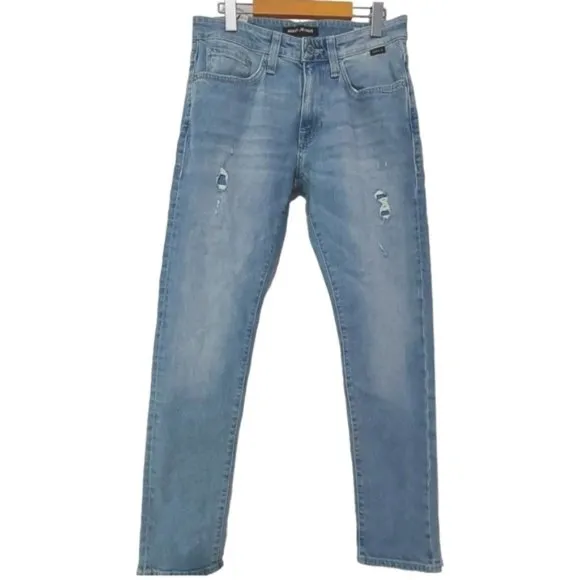 NWOT Mens Mavi Destressed James Skinny Jeans Size 30W30L