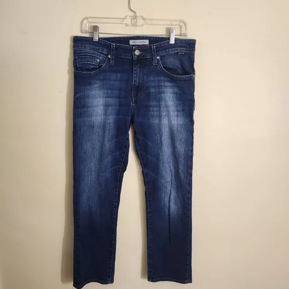 Mavi Zach Straight Leg Jeans Mid Brush Nashville Size 31x28