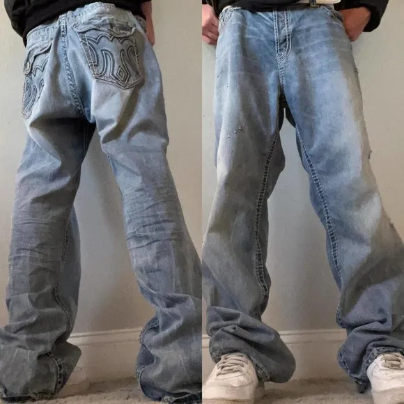 Y2k baggy mek denim jeans