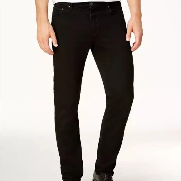 MICHAEL KORS Parker Slim Fit Black Jeans 34x30