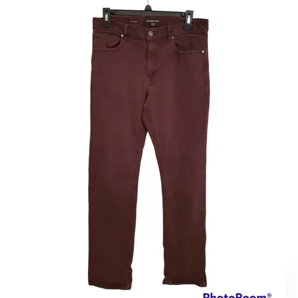 Michael Kors Men Size 30/30 Burgundy Jeans