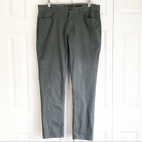 Michael Kors Gray Denim Parker Slim Fit Straight Jeans