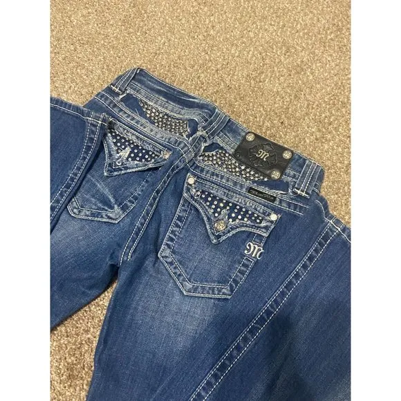 Miss Me Dark Blue Boot Cut Jeans JP5086 Sz 29