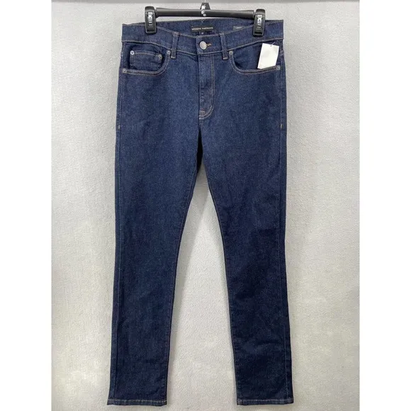 MODERN AMERICAN Jeans Mens Sz 31 Lexington Slim Fit Dark Wash Denim Town Rise