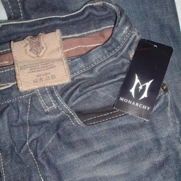 MONARCHY JEANS 30 cotton vintage distressed NWT 30 X 35
          
      NWT