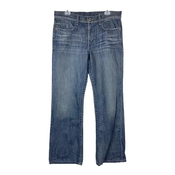 Monarchy Dark Wash Straight Leg Jeans Button Flap Pocket Mens Size 34