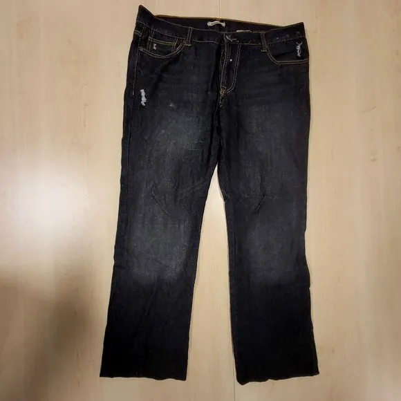 Monarch jeans distressed flap pocket medium wash blue jeans mens 38