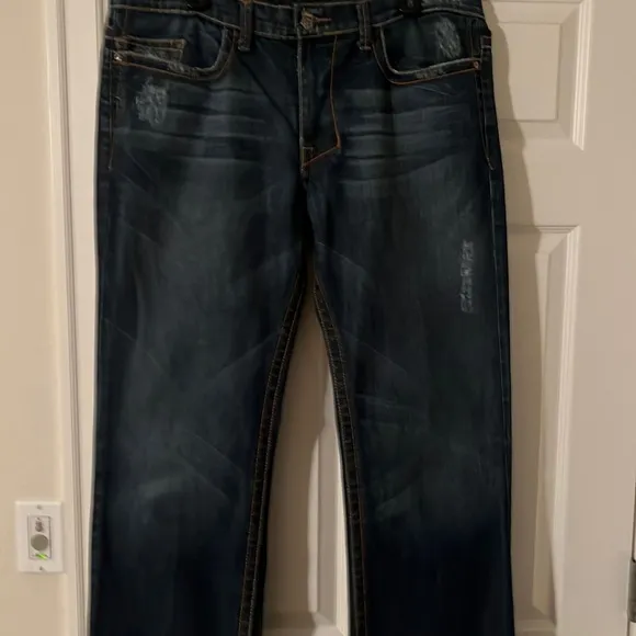 Monarchy boot cut relaxed jeans for men. Color blue. Size 38 inseam 33