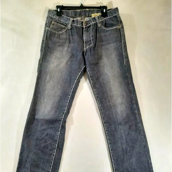Monarchy Jeans 34x34 Gray Wash Distressed 5 Pocket