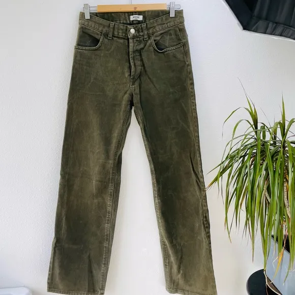 MOSCHINO Green super soft jeans relaxed straight pants joggers