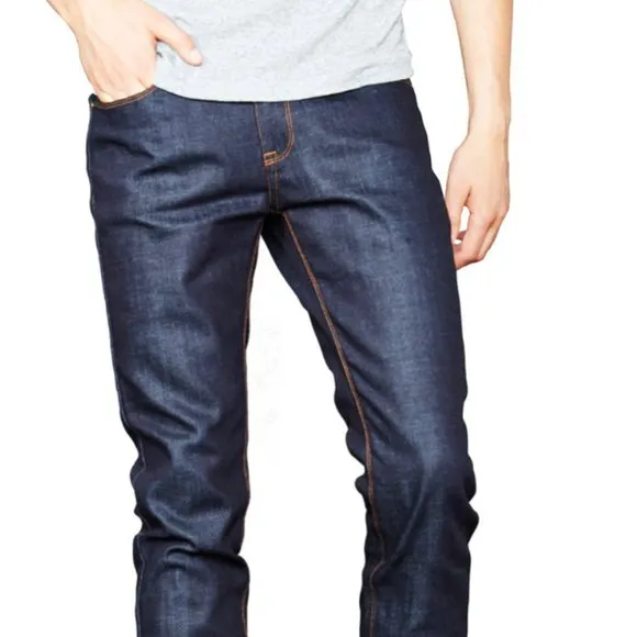 Mott & Bow Slim Rivington Raw Blue Jeans