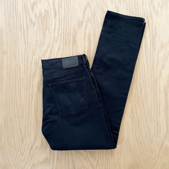 Mens MOTT & BOW Slim Fit Dark Indigo Denim 30x32