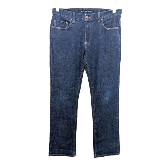 Mott & Bow Jeans Mens 35x34 Straight Dark Wash
