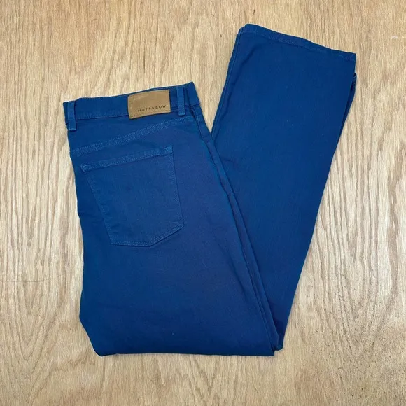 Mens MOTT & BOW Straight Fit Blue Wash Stretch Denim Jeans 36 x 30