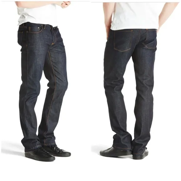 $119 Mott & Bow Crosby Straight Men’s Jeans size 34x32 in dark blue EUC