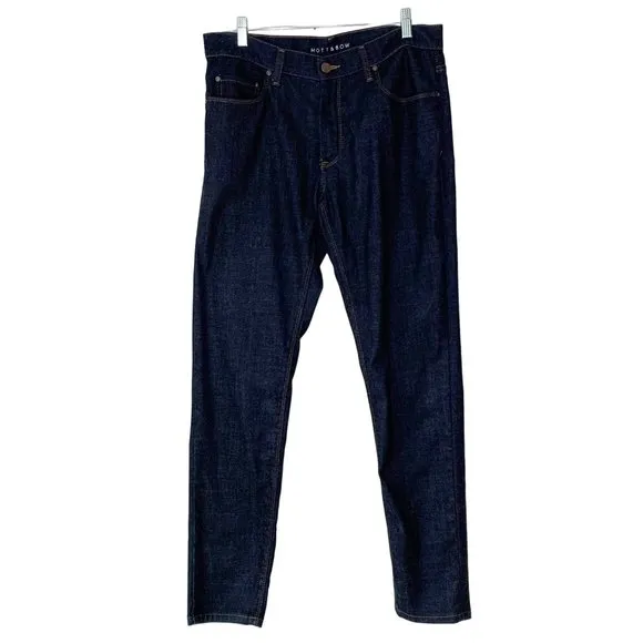 Mott & Bow Men's Skinny Mosco Jeans Size 33 x 32 Dark Wash Classic I83