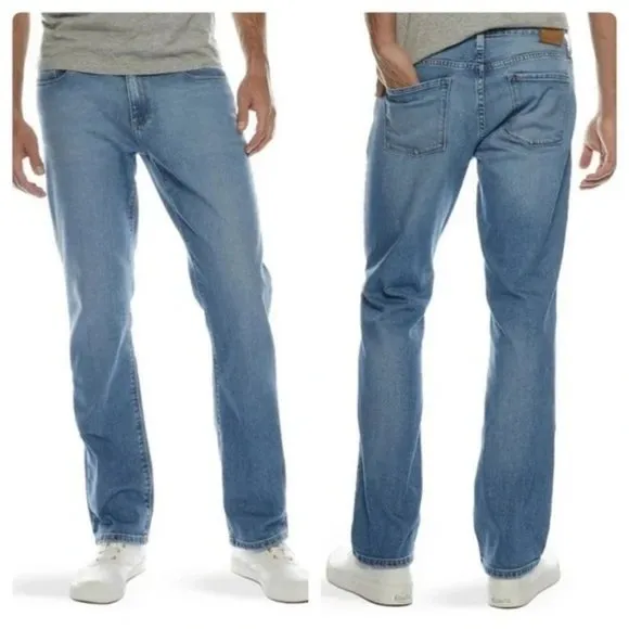 Mott & Bow Benson Straight Leg Blue Ludlow Denim Jeans Men's 38 x 32