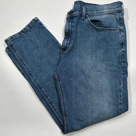 Mott & Bow Mens Slim Fit Denim Jeans Stretch Medium Wash Size 35x29