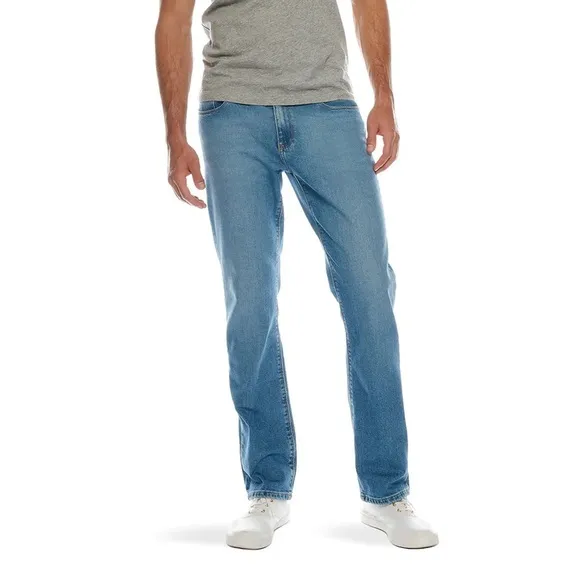 Mott & Bow Benson Straight Leg Men’s Light Wash Jeans Blue Size 36x34 Classic