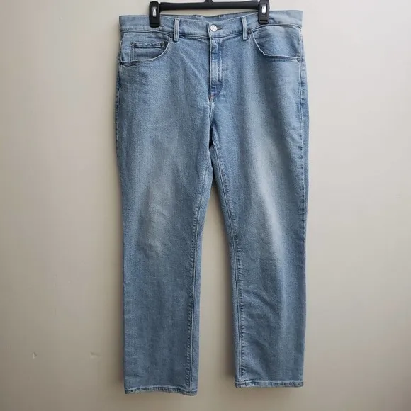 Mott & Bow Jeans Straight Mens 32x30 Light Blue Denim Wash Stretch