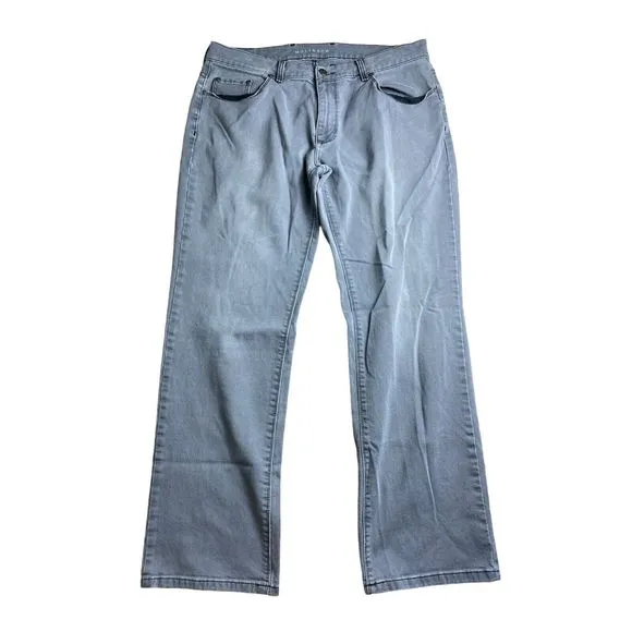 Mott and Bow Mens Slim Jeans 38x32 Stone Gray Straight Stretch