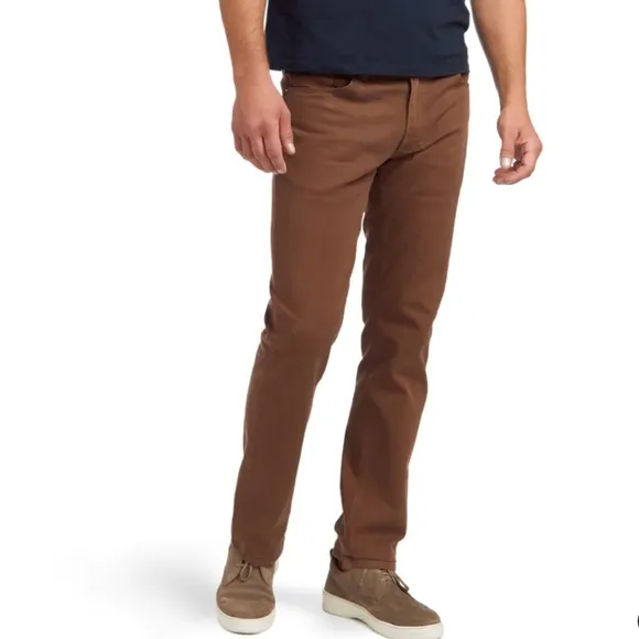 MOTT & BOW Slim Mercer Jeans Clay Brown Business Casual Sz 40x 32
